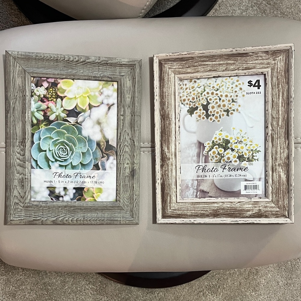 Rustic Wood Photo Frame Set - Gray and Tan